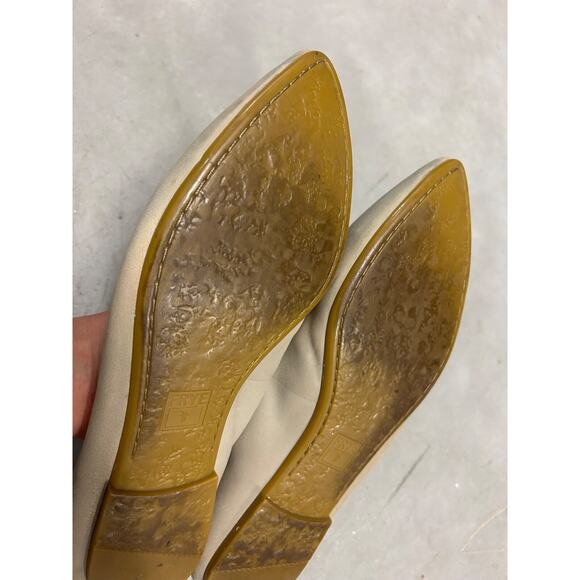 Frye Regina Ballet Leather Ash Grey Pointed Toe Flats Women's Size 10M - Picture 11 of 12